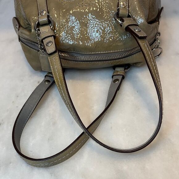 Coach Bag Purse Handbag Audrey Perforated Patent Leather Mini Satchel Pocketbook - Picture 12 of 16